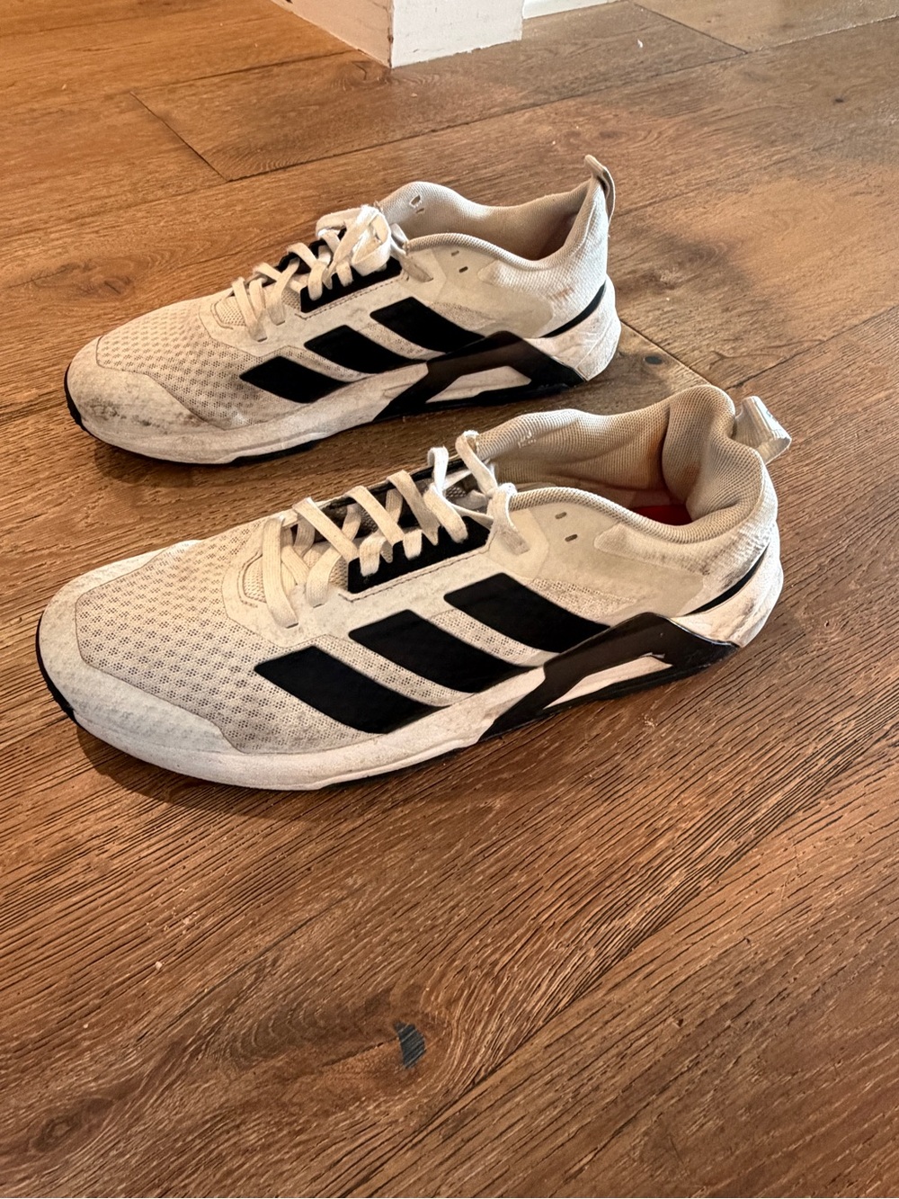 adidas Men’s White and Black Athletic Running Shoes